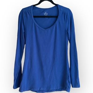 2 for $20 Jacob Blue Long Sleeve Stretch Cotton T-shirt Size Large